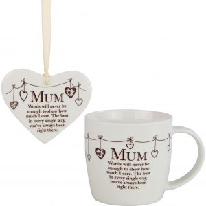 7006 Said With Sentiment Ceramic Mug And Heart Gift Set Mum