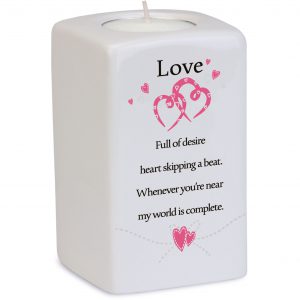 Said with Sentiment Square Ceramic Tea Light Holders