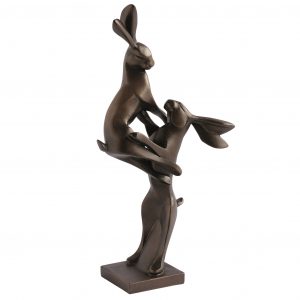 8226 The Gallery Collection Figurines Hares Boxing