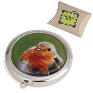 VJ Compact Mirror Peeking Robin NO WM