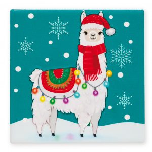 B2B Coaster Christmas Llama