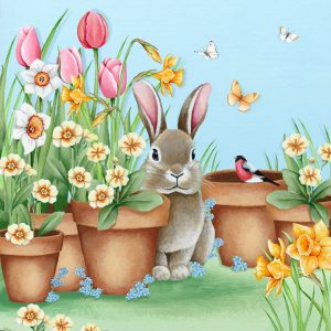 Bunny And Flowerpot
